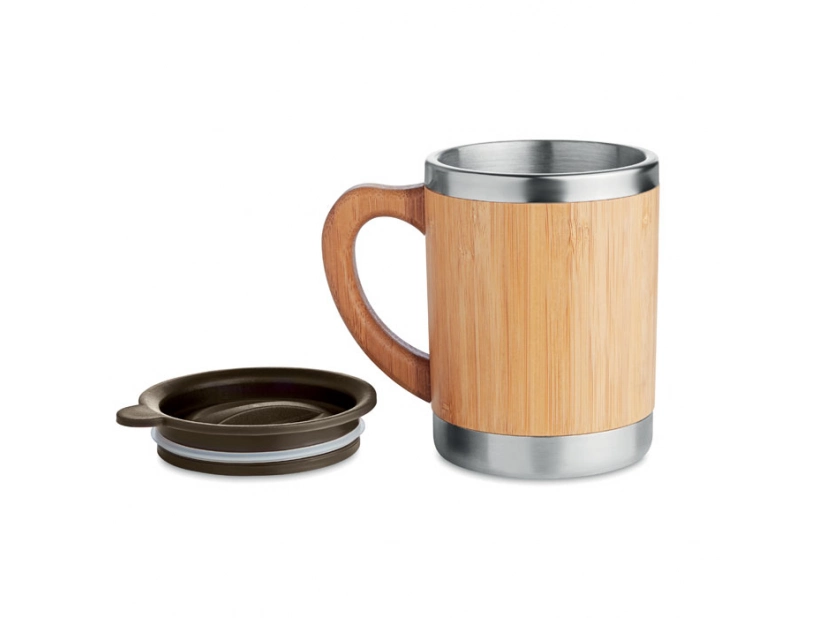 Kubek bambusowy z pokrywką, 300ml Mokka