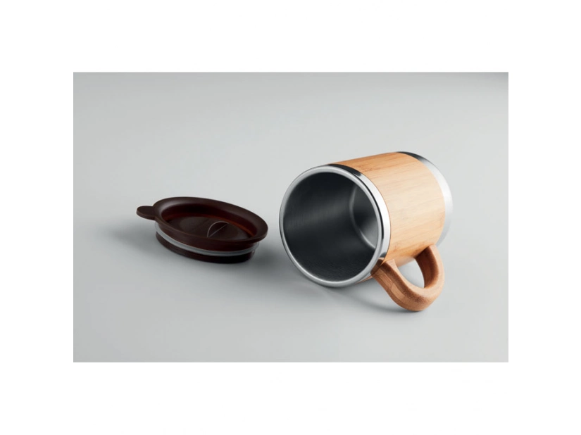 Kubek bambusowy z pokrywką, 300ml Mokka