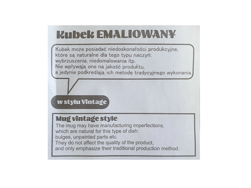 Kubek emaliowany Oldschool 500 ml, zielony