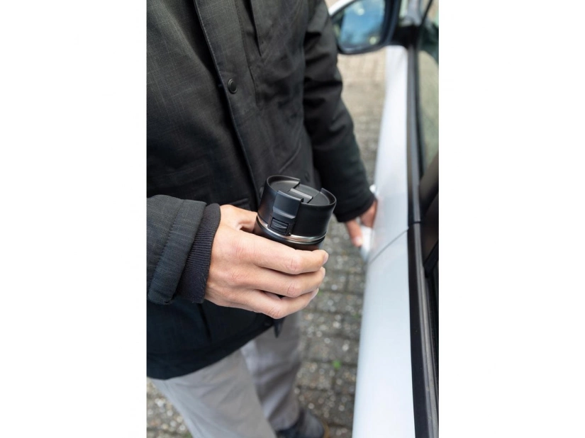 Czarny kubek termiczny 220ml, ceramiczna powłoka Bogota