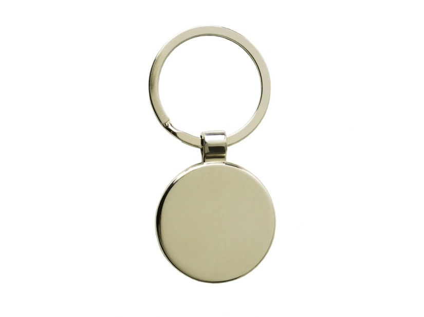 Brelok metalowy Globe, srebrny/niebieski 