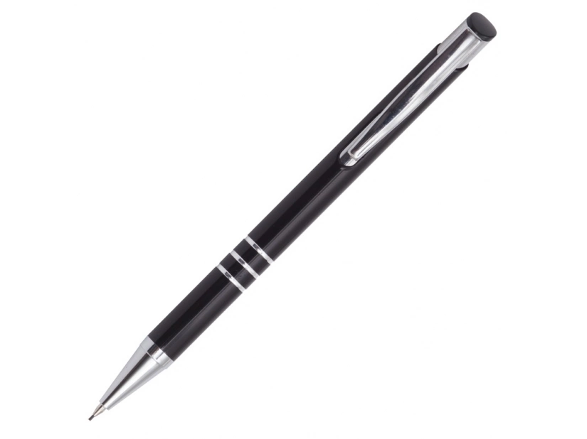 Czarny ołówek aluminiowy z logo – elegancki gadżet firmowy
