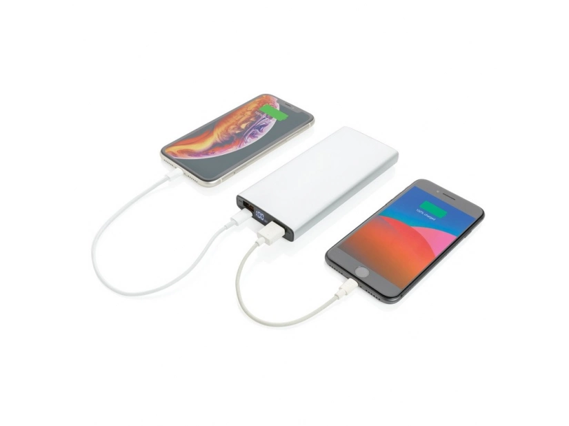 Szybki, mocny power bank reklamowy 10000 mAh, do nadruku logo firmy