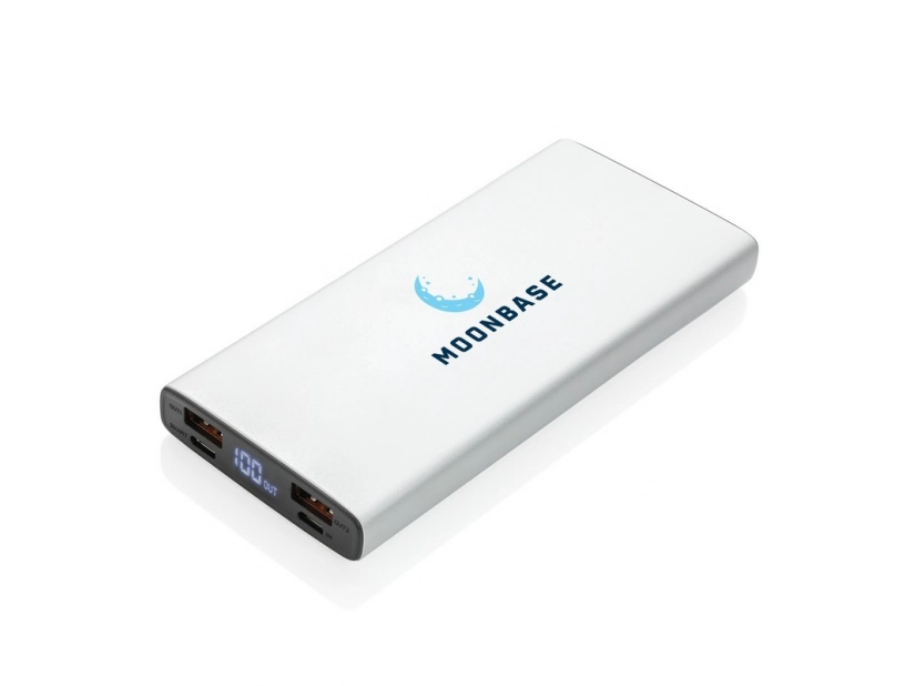 Szybki, mocny power bank reklamowy 10000 mAh, do nadruku logo firmy
