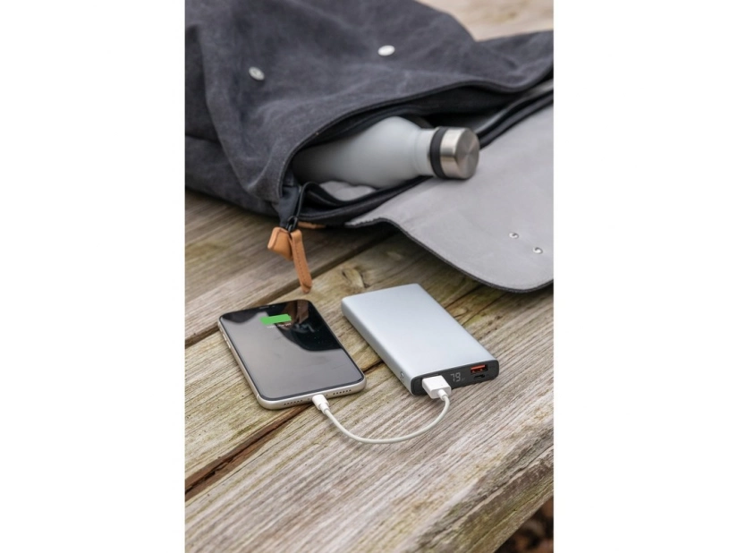 Szybki, mocny power bank reklamowy 10000 mAh, do nadruku logo firmy