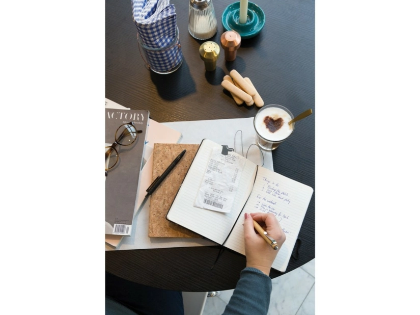 Korkowy notatnik A5, długopis, touch pen