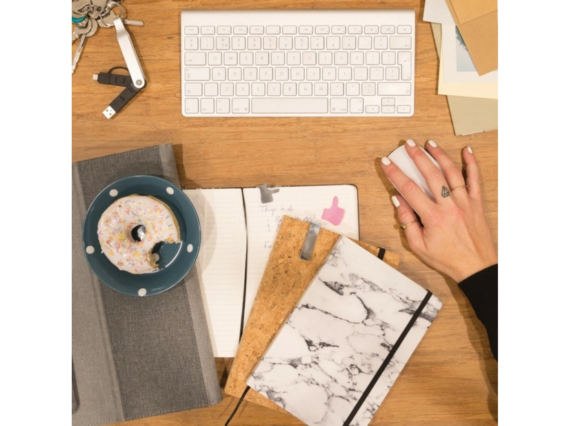 Korkowy notatnik A5, długopis, touch pen