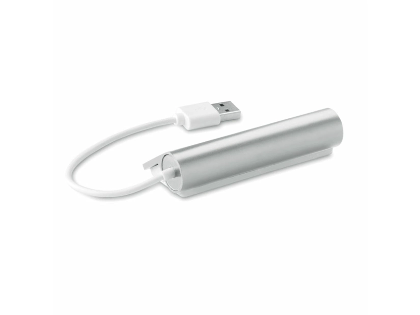 Hub USB Aluhub, srebrny mat