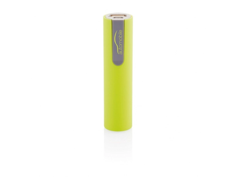 Powerbank limonkowy ABS 2200 mAh z logo dla firm