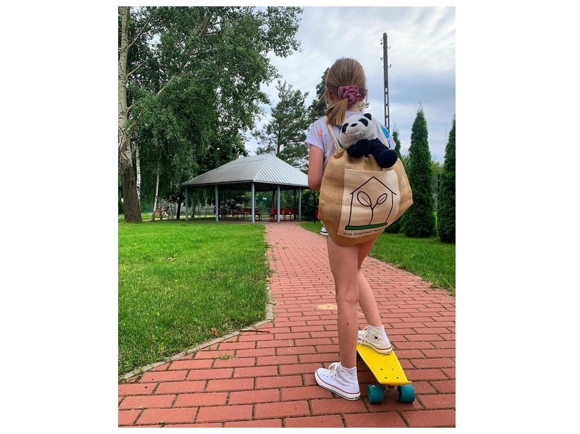 Plecak jutowy Eco-Pure, brązowy