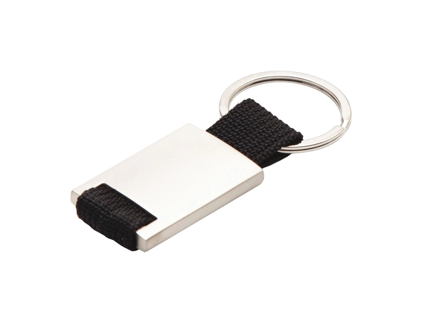 Brelok metalowy Courtly, czarny/srebrny 