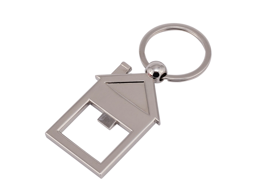 Breloczek z otwieraczem do butelek Open House, srebrny 