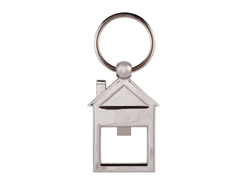 Breloczek z otwieraczem do butelek Open House, srebrny 
