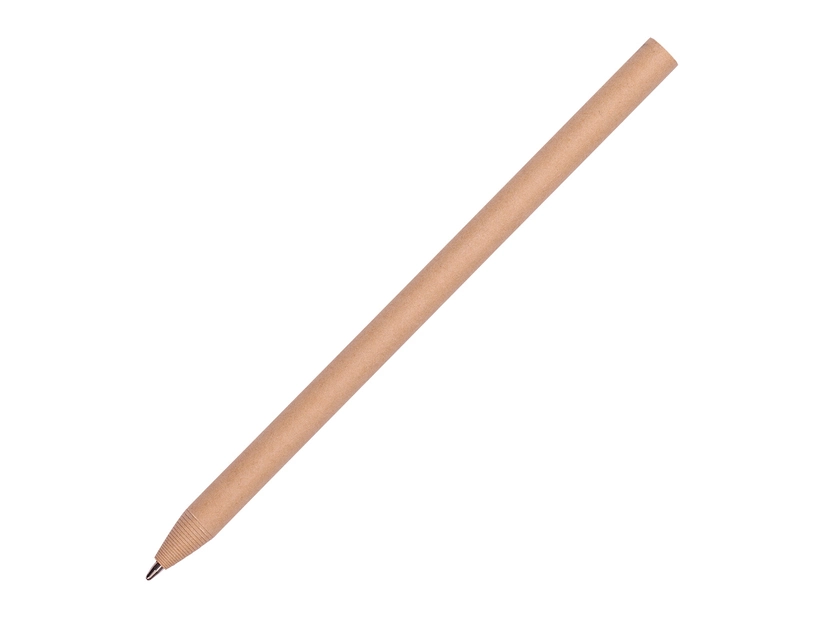 Beżowy długopis papierowy Eco-written z logo dla firm