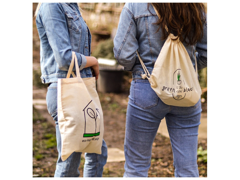 Torba bawełniana 140 g/m2 - krótkie uszy, beżowy