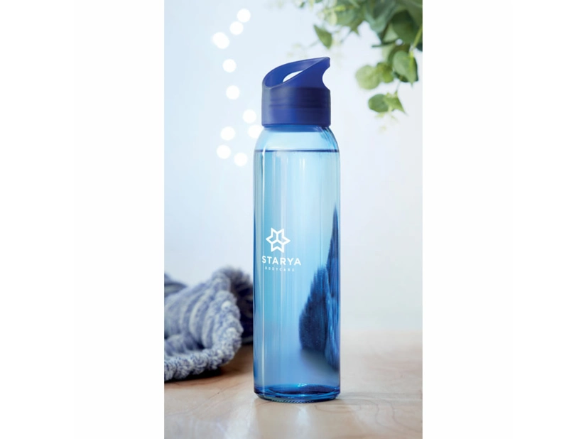 Butelka 500ml Praga, niebieska z Logo | Gadżet Reklamowy