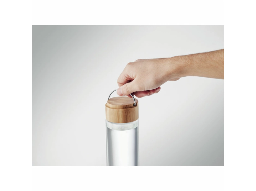 Butelka 500ml, bambusową pokrywka 