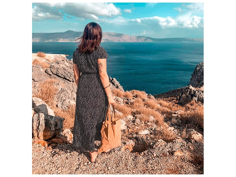 Korkowa torba na zakupy Almada, beżowy