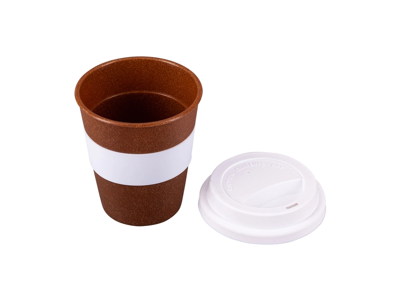 Ekologiczny kubek bambusowy Manila 350 ml, biały 