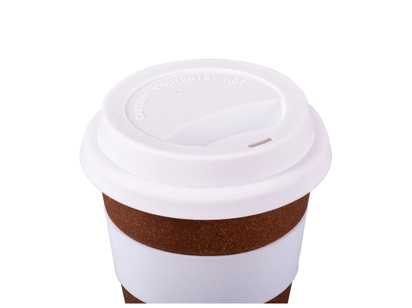 Ekologiczny kubek bambusowy Manila 350 ml, biały 