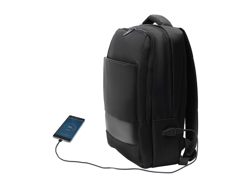 Plecak dwukomorowy na laptop 17", czarny