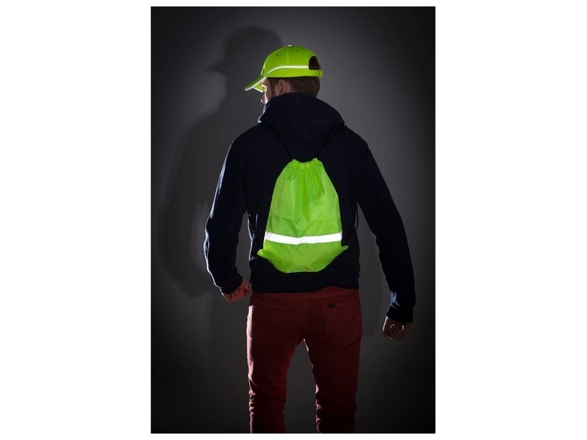 żółty plecak z taśmą odblaskową - 7 litrów