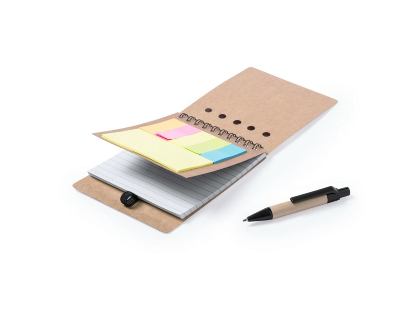 Zestaw - notatnik A6, karteczki samoprzylepne, długopis