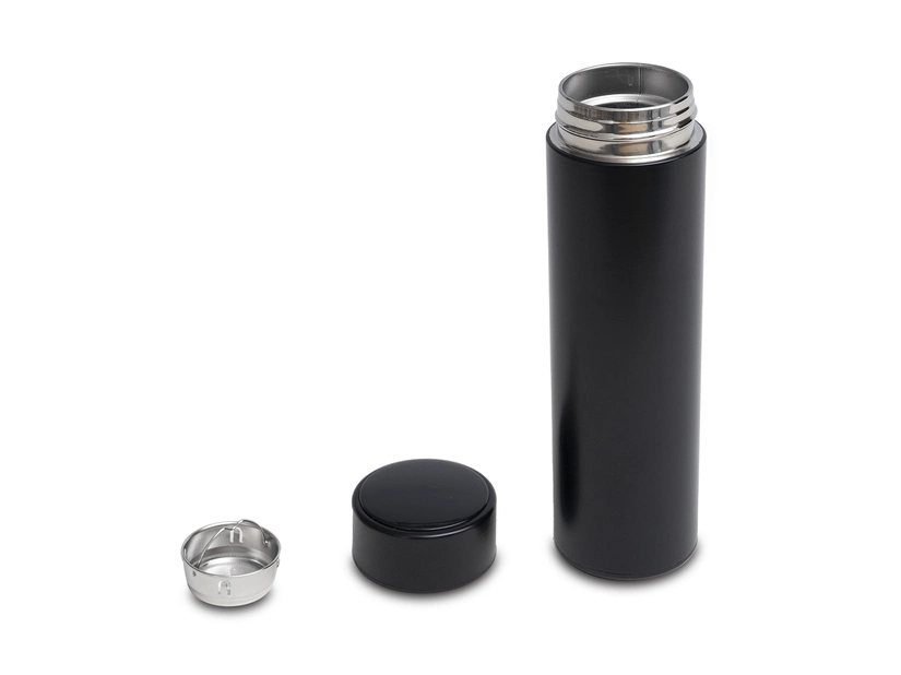 Kubek próżniowy z termometrem Falco 420ml, czarny