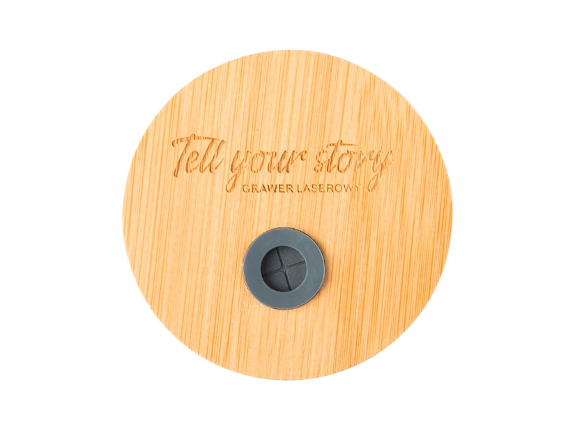 Szklanka z bambusową pokrywką 450 ml, granatowy