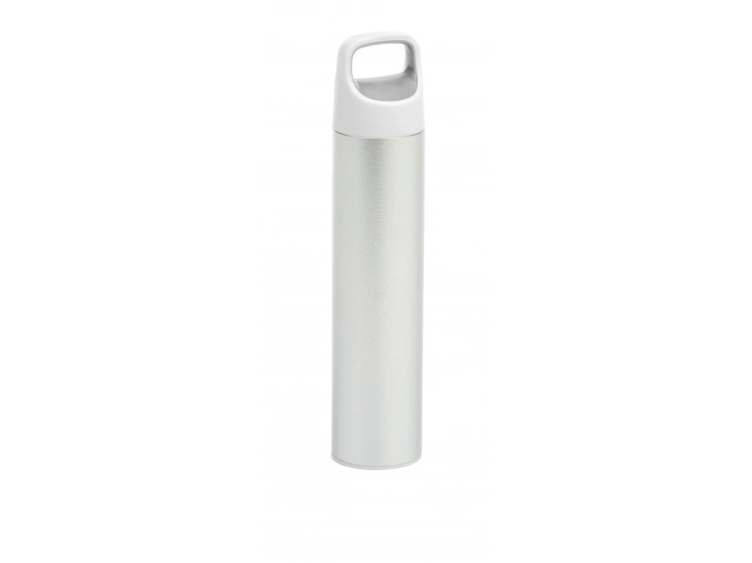 Power bank metalowy srebrny z grawerem logo