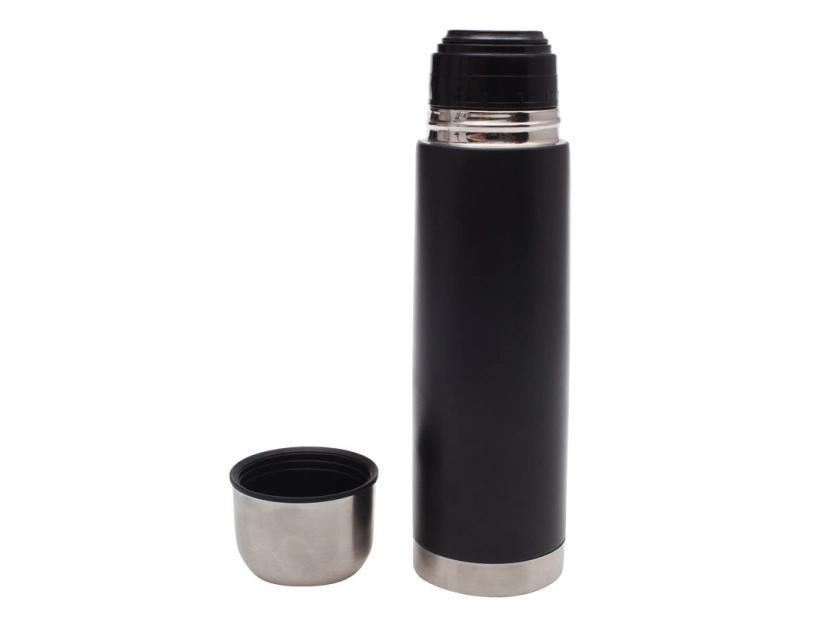 Termos Picnic Mate 480 ml z 2 kubkami, czarny/srebrny 