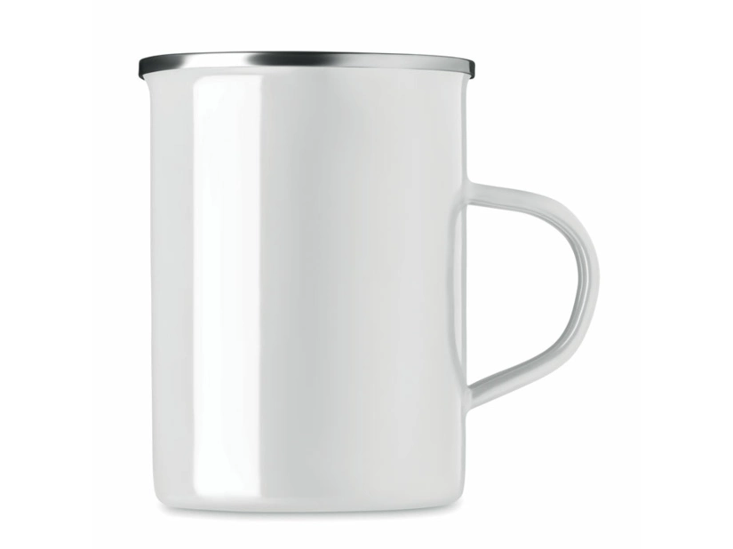 Metalowy emaliowany kubek Silver