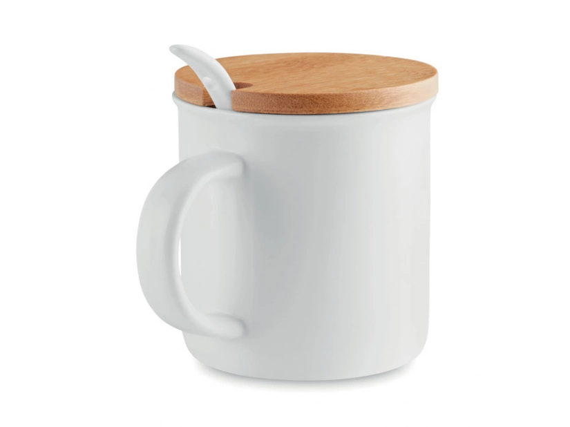 Porcelanowy kubek z łyżeczką Kenya