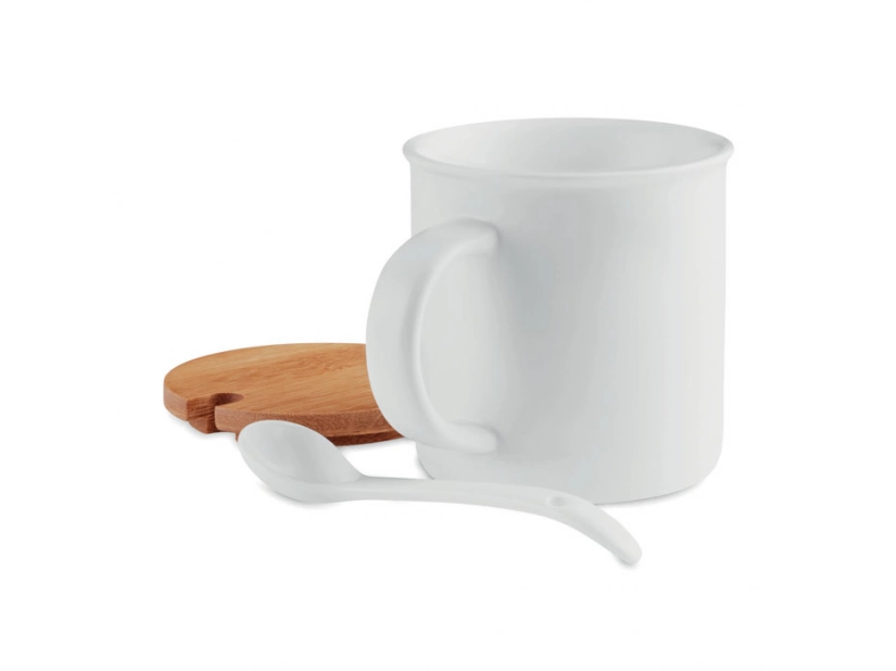 Porcelanowy kubek z łyżeczką Kenya