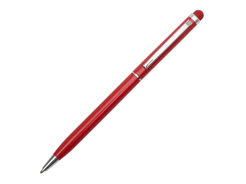 Długopis metalowy Touch Tip ciemnoczerwony z logo stylus