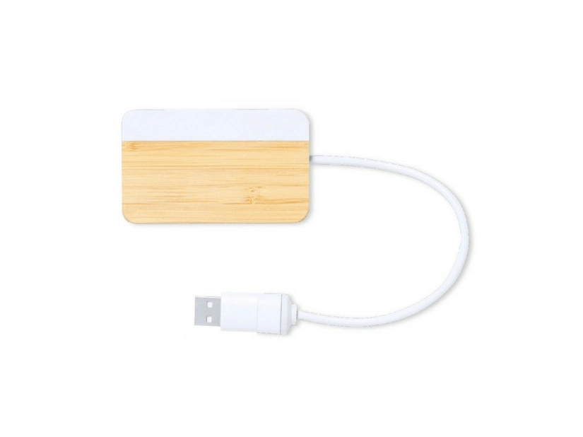 Bambusowy hub USB i USB typu C
