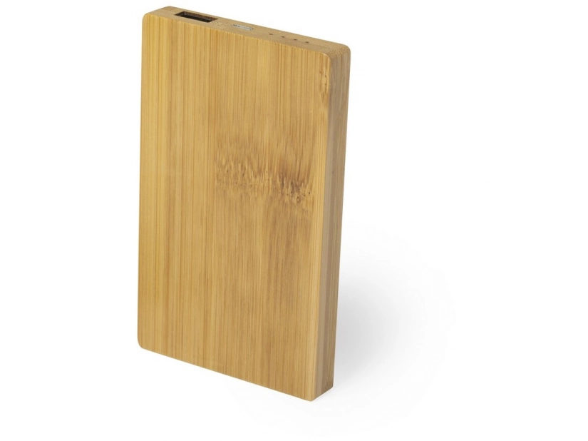 Bambusowy power bank 5000mAh, nadruk logo firmy