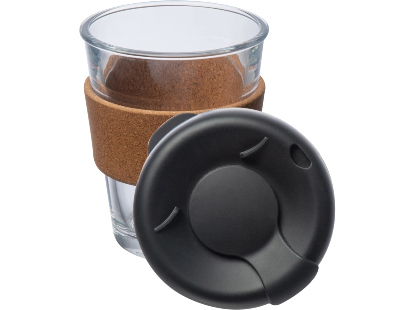 Kubek szklany z wieczkiem 