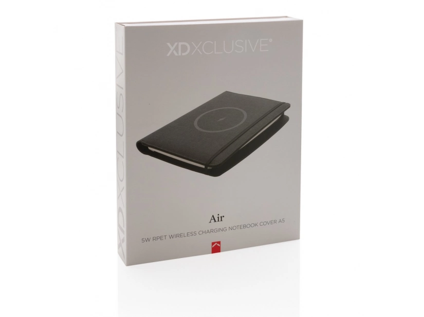 Teczka A5 z power bankiem bezprzewodowym 5000 mAh, ładowarka bezprzewodowa 5W