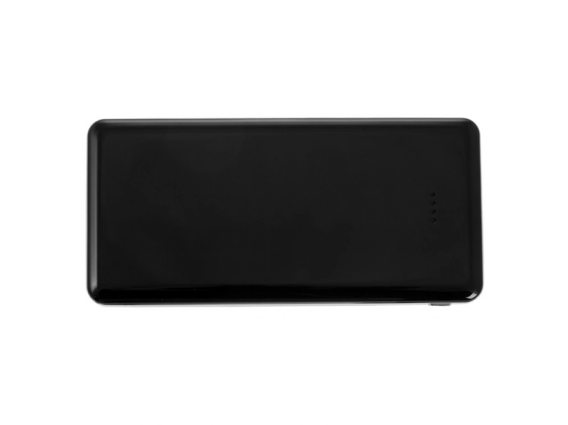 Czarny power bank 12000 mAh w czarnym pudełku na prezent