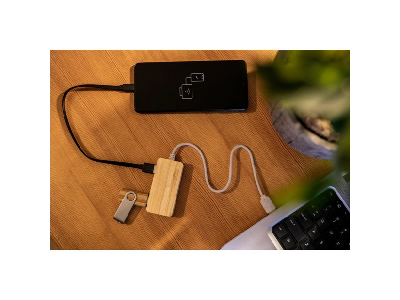 Bambusowy USB HUB i USB typu C B'RIGHT | Kenzie