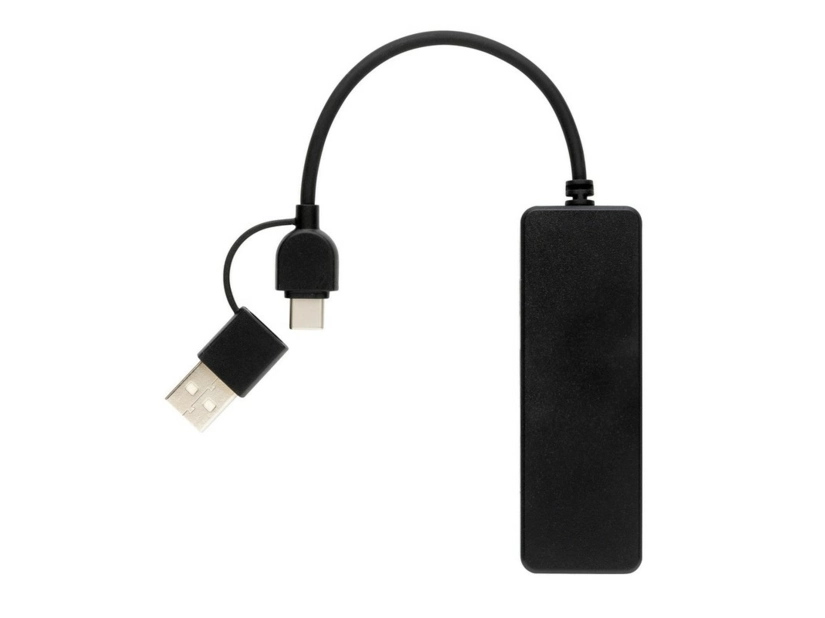 Hub USB 2.0 z USB C z plastiku z recyklingu