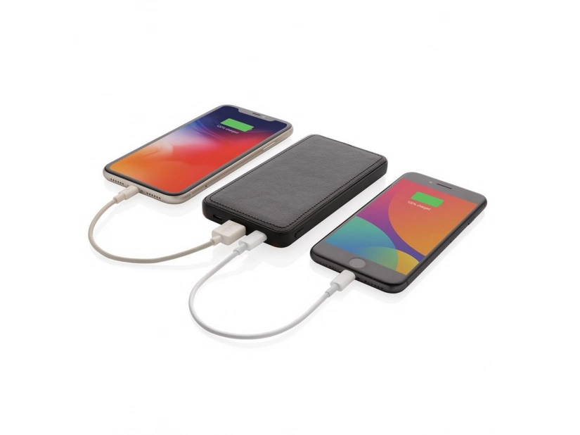 Elegancki power bank w obudowie ze skóry ekologicznej 