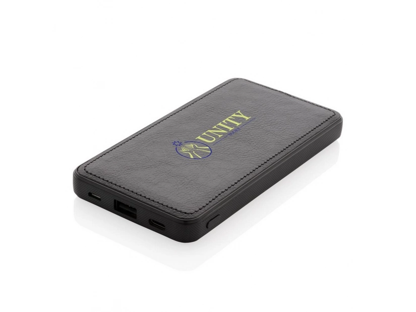 Elegancki power bank w obudowie ze skóry ekologicznej 