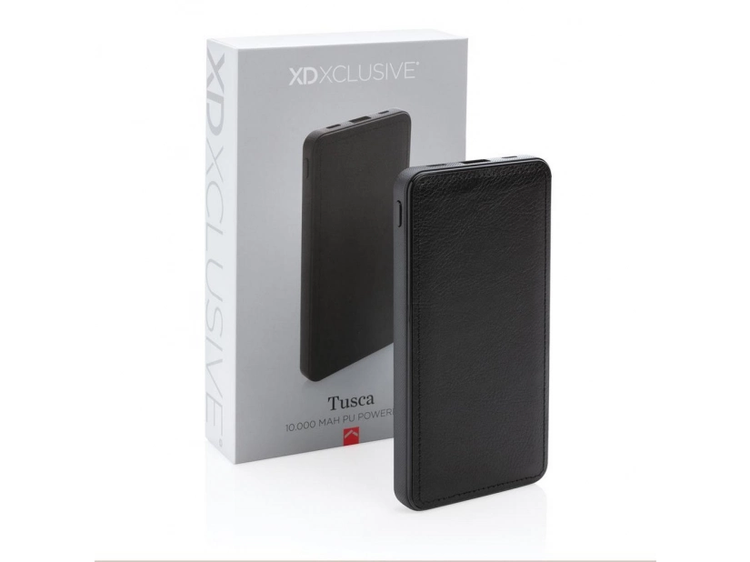 Elegancki power bank w obudowie ze skóry ekologicznej 