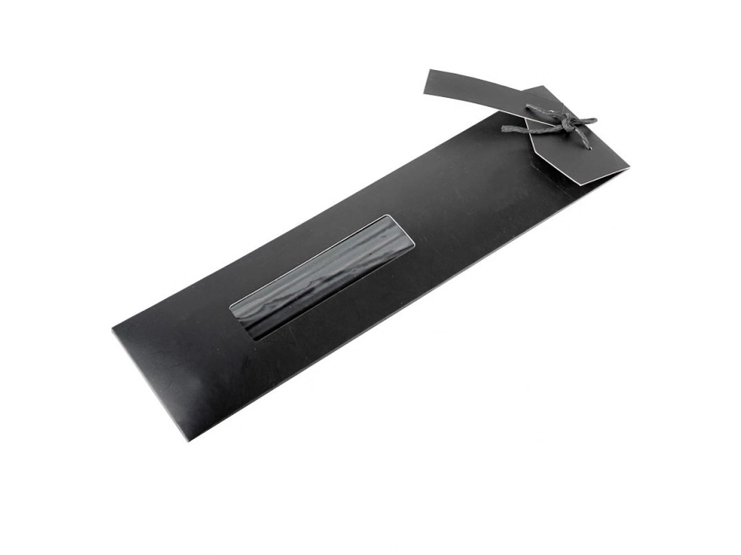 Czarne drewniane ołówki HB z logo w eleganckim pudełku