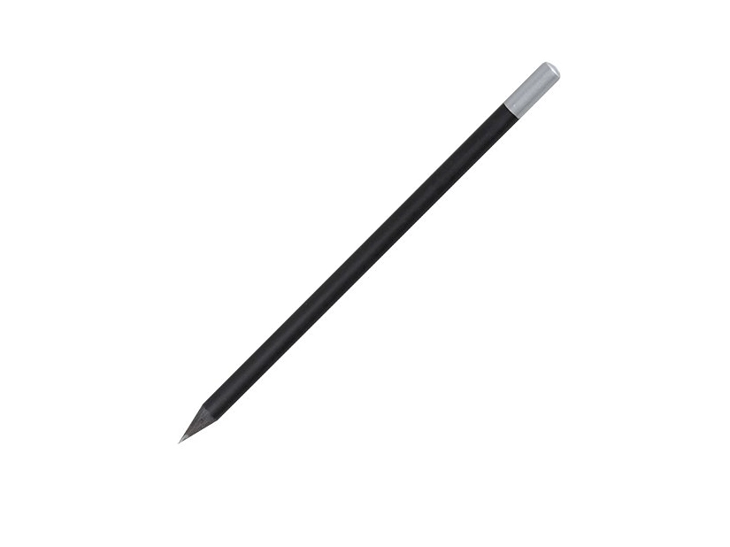 Czarne drewniane ołówki HB z logo w eleganckim pudełku