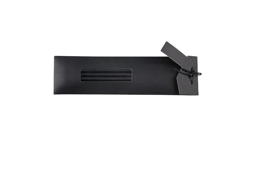 Czarne drewniane ołówki HB z logo w eleganckim pudełku