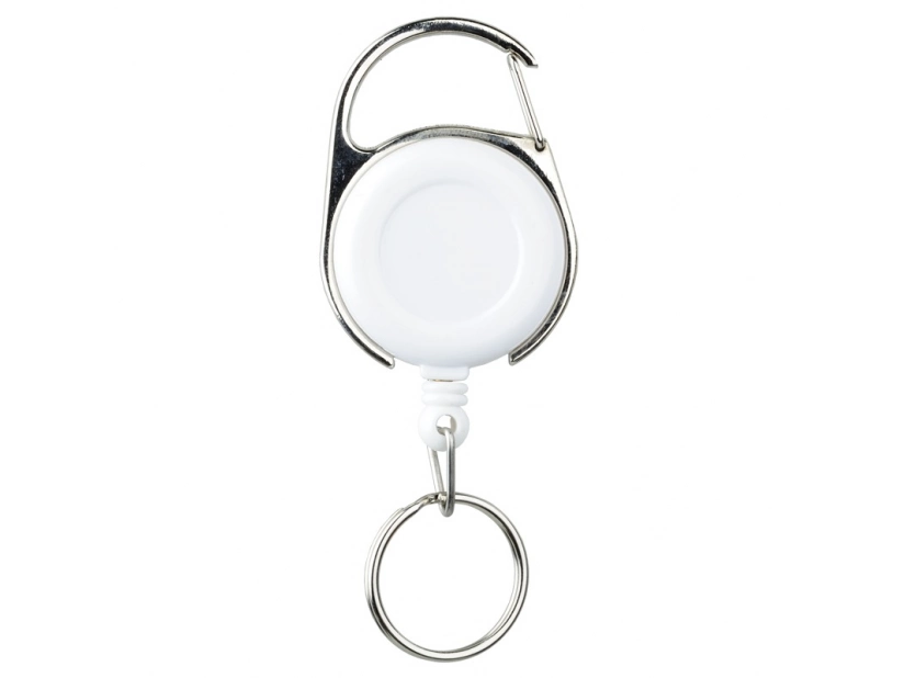 Ski-pass do identyfikatora z karabińczykiem, biały/srebrny 