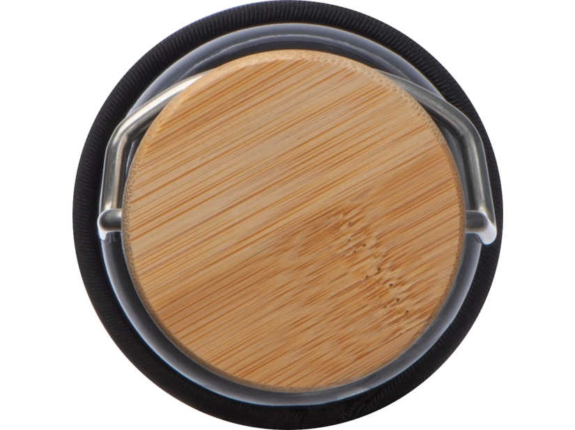 Szklana butelka z czarnym etui 600ml